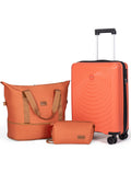 Concepten 3-Piece Carry on Luggage Set, PP Material Hard Shell Suitcase with TSA Lock for Rotating Wheels，Lightweight and Drop Resistant Suitcase