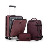 CONCEPTEN Front-Opening 3-Piece PP Material Luggage Set, Featuring Swivel Wheels And TSA Lock For Travel