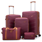 Concepten 5-Piece Expandable Hardshell Luggage Set with Spinner Wheels and TSA Lock（20"Carry-on and 24" Travel Suitcase、28"Checked Luggage) Suitable for Business and Family Travel