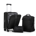 CONCEPTEN Front-Opening 3-Piece PP Material Luggage Set, Featuring Swivel Wheels And TSA Lock For Travel