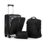 CONCEPTEN Front-Opening 3-Piece PP Material Luggage Set, Featuring Swivel Wheels And TSA Lock For Travel