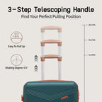 Concepten 5-Piece Expandable Hardshell Luggage Set with Spinner Wheels and TSA Lock（20"Carry-on and 24" Travel Suitcase、28"Checked Luggage) Suitable for Business and Family Travel
