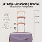Concepten 5-Piece Expandable Hardshell Luggage Set with Spinner Wheels and TSA Lock（20"Carry-on and 24" Travel Suitcase、28"Checked Luggage) Suitable for Business and Family Travel