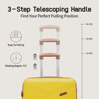 Concepten 5-Piece Expandable Hardshell Luggage Set with Spinner Wheels and TSA Lock（20"Carry-on and 24" Travel Suitcase、28"Checked Luggage) Suitable for Business and Family Travel