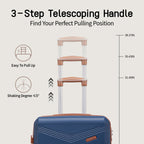 Concepten 5-Piece Expandable Hardshell Luggage Set with Spinner Wheels and TSA Lock（20"Carry-on and 24" Travel Suitcase、28"Checked Luggage) Suitable for Business and Family Travel