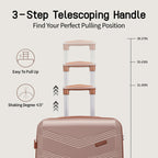 Concepten 5-Piece Expandable Hardshell Luggage Set with Spinner Wheels and TSA Lock（20"Carry-on and 24" Travel Suitcase、28"Checked Luggage) Suitable for Business and Family Travel