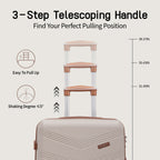 Concepten 5-Piece Expandable Hardshell Luggage Set with Spinner Wheels and TSA Lock（20"Carry-on and 24" Travel Suitcase、28"Checked Luggage) Suitable for Business and Family Travel