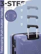 Concepten 3-Piece Carry on Luggage Set, PP Material Hard Shell Suitcase with TSA Lock for Rotating Wheels，Lightweight and Drop Resistant Suitcase