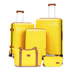 Concepten 5 Piece Lightweight Luggage Set,with TSA Lock and Swivel Wheels, PP Material Anti Fall and Anti Crack Suitcase