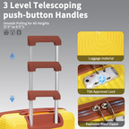 Concepten 5 Piece Lightweight Luggage Set,with TSA Lock and Swivel Wheels, PP Material Anti Fall and Anti Crack Suitcase