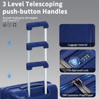 Concepten 5 Piece Lightweight Luggage Set,with TSA Lock and Swivel Wheels, PP Material Anti Fall and Anti Crack Suitcase