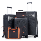 Concepten 5 Piece Lightweight Luggage Set,with TSA Lock and Swivel Wheels, PP Material Anti Fall and Anti Crack Suitcase
