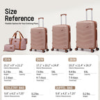 Concepten 5-Piece Expandable Hardshell Luggage Set with Spinner Wheels and TSA Lock（20"Carry-on and 24" Travel Suitcase、28"Checked Luggage) Suitable for Business and Family Travel