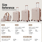 Concepten 5-Piece Expandable Hardshell Luggage Set with Spinner Wheels and TSA Lock（20"Carry-on and 24" Travel Suitcase、28"Checked Luggage) Suitable for Business and Family Travel