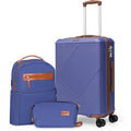 Concepten 3-Piece Carry On Luggage Set,20-Inch Suitcase with Spinner Wheels TSA Lock travel backpack and Toiletry Bag Hardside Lightweight Luggage