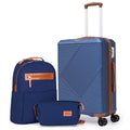 Concepten 3-Piece Carry On Luggage Set,20-Inch Suitcase with Spinner Wheels TSA Lock travel backpack and Toiletry Bag Hardside Lightweight Luggage