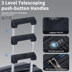 Concepten 5 Piece Lightweight Luggage Set,with TSA Lock and Swivel Wheels, PP Material Anti Fall and Anti Crack Suitcase