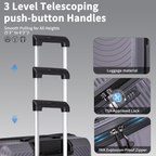 Concepten 5 Piece Lightweight Luggage Set,with TSA Lock and Swivel Wheels, PP Material Anti Fall and Anti Crack Suitcase