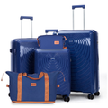 Concepten 5 Piece Lightweight Luggage Set,with TSA Lock and Swivel Wheels, PP Material Anti Fall and Anti Crack Suitcase