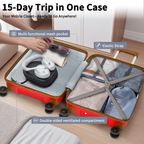 Concepten 5 Piece Lightweight Luggage Set,with TSA Lock and Swivel Wheels, PP Material Anti Fall and Anti Crack Suitcase